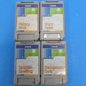 VTech V‎ Smile Game Cartridge Lot History Spanish Geography Quiz Learning Set